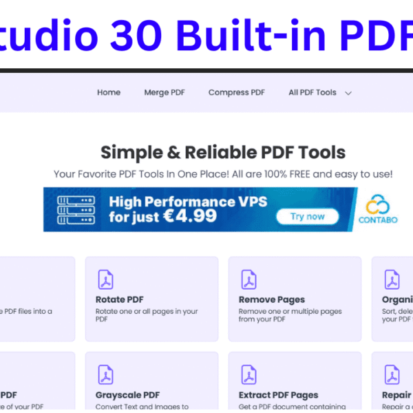 PDF Studio 30 Built-in PDF Tools Blogger Script
